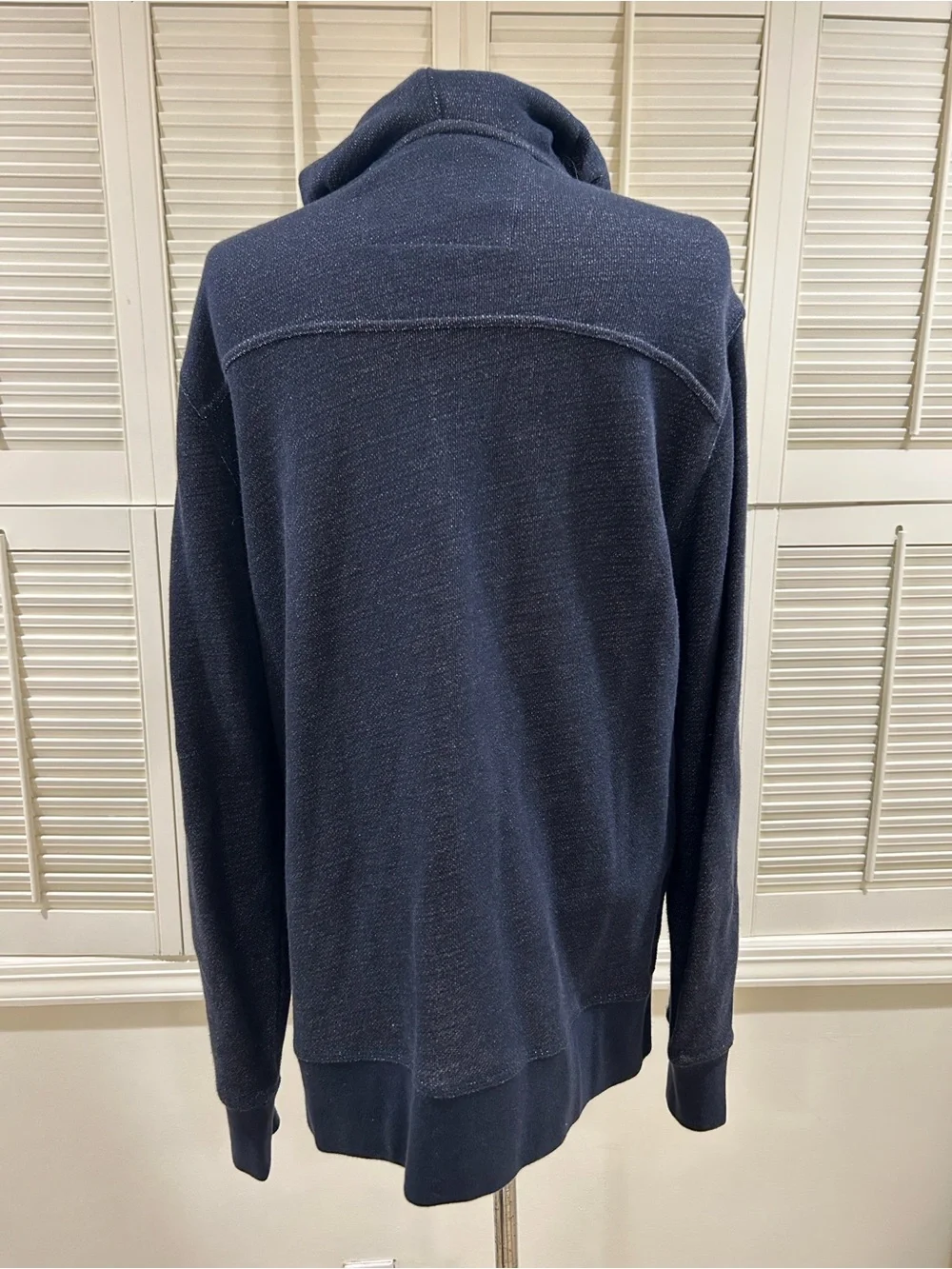 Banana Republic Men's Navy Hooded Zip Sweater
